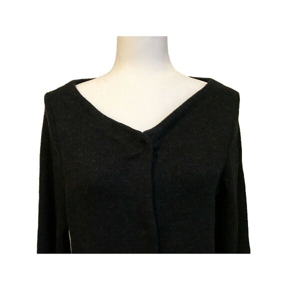 ANTHROPOLOGIE MOTH Swing Coat Sweater Womens Size Small Dark Gray Faux Pockets - Picture 2 of 9